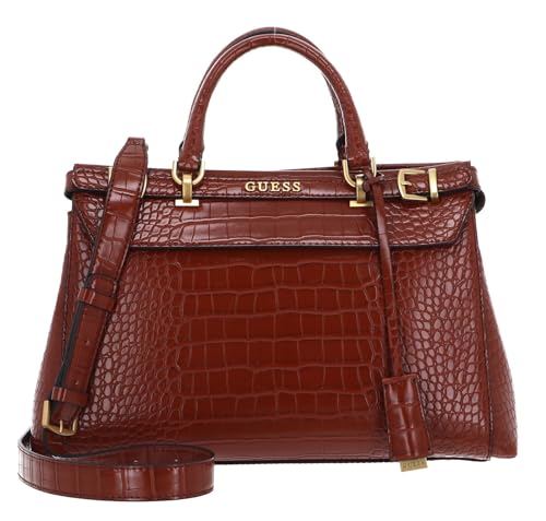 GUESS Sestri Luxury Satchel Dark Honey von GUESS