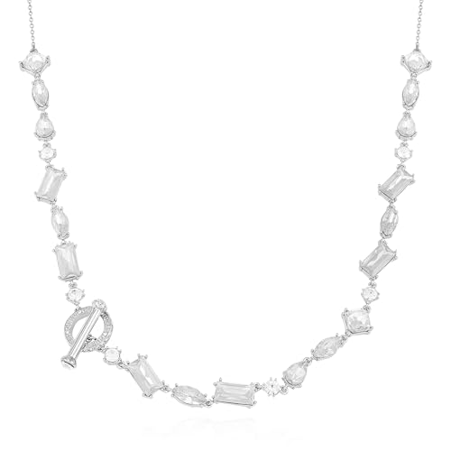 GUESS Silberfarbene Y-Lariat-Halskette mit Kristallsteinen von GUESS