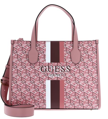 GUESS Silvana Two Compartment Tote Apricot Rose Logo von GUESS