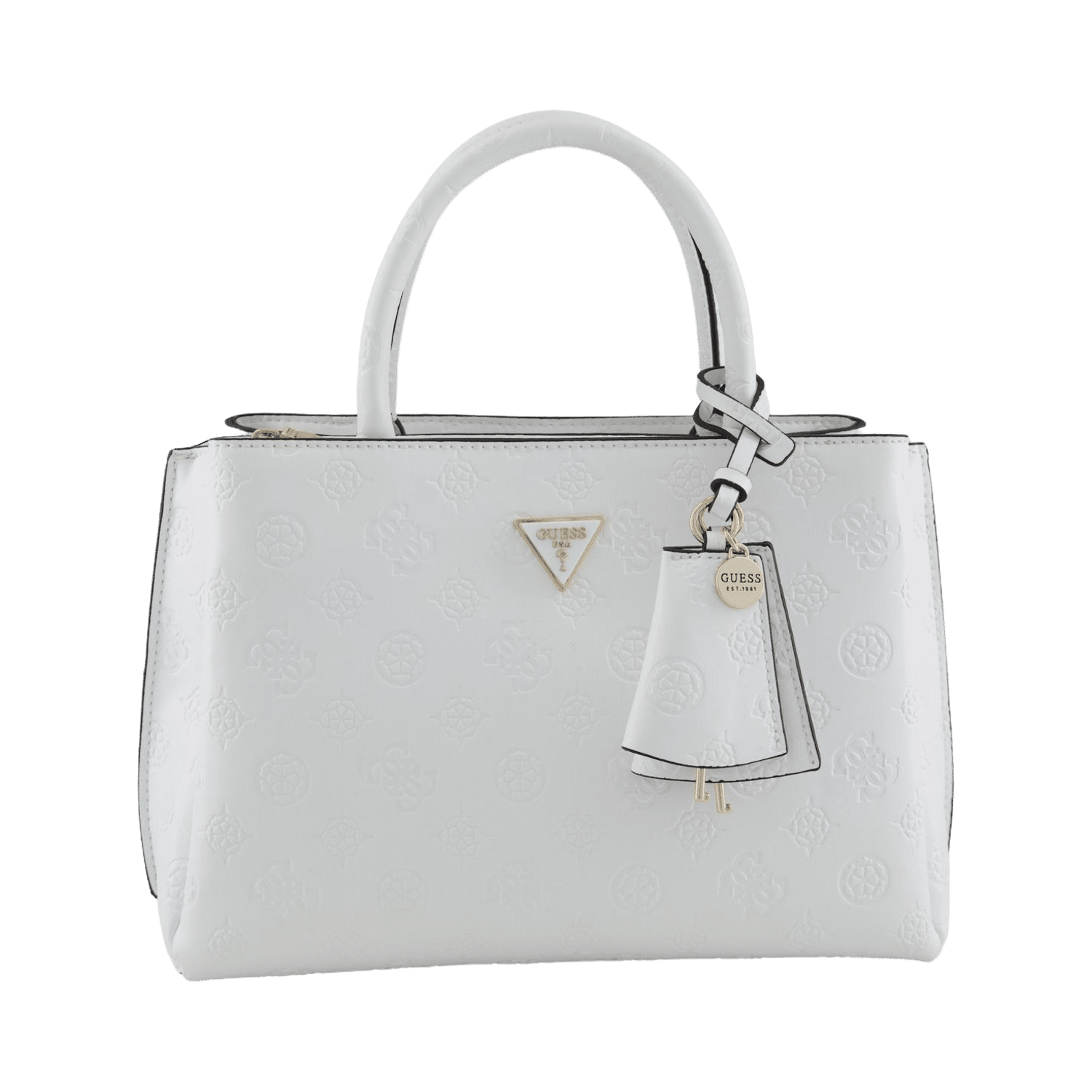 GUESS - Sonst. Handtaschen Jena Elite Luxury Satchel White Logo weiss von GUESS