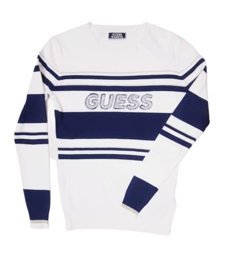 GUESS Strickpullover mit Rundhalsausschnitt Frau Ada Logo von GUESS