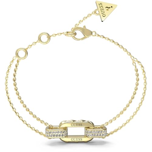 GUESS Stylish Double Chain Bracelet S Yellow Gold von GUESS