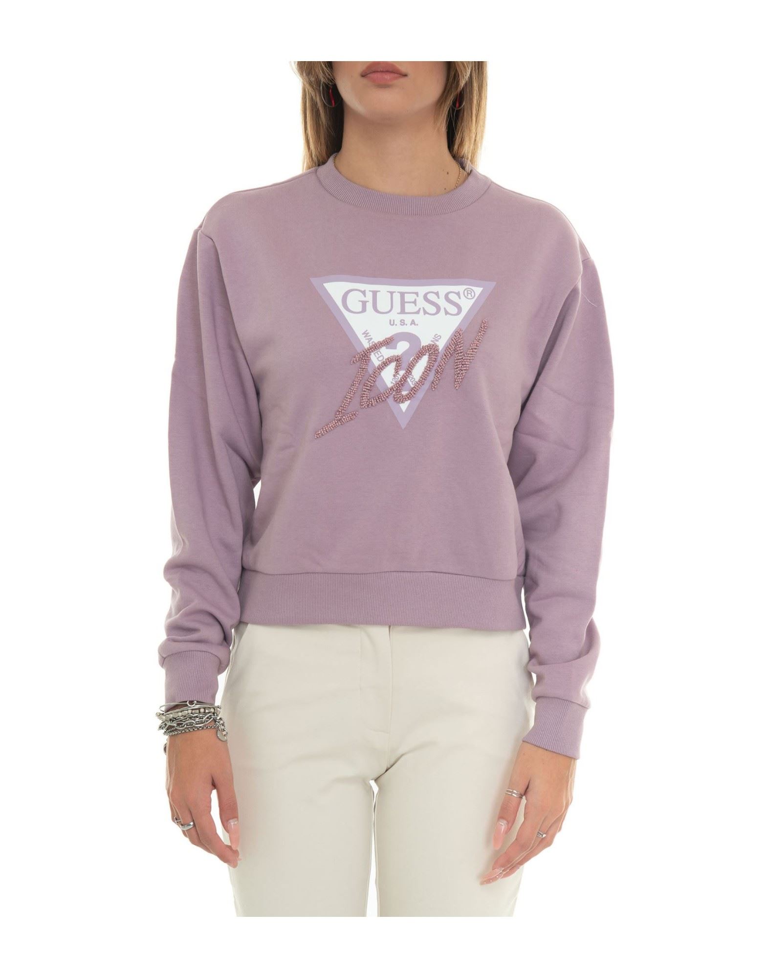 GUESS Sweatshirt Damen Lila von GUESS