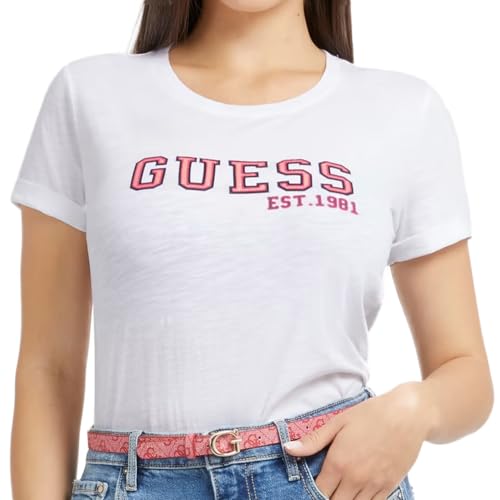 GUESS T-Shirt, Weiß, für Damen, College, weiß, M von GUESS