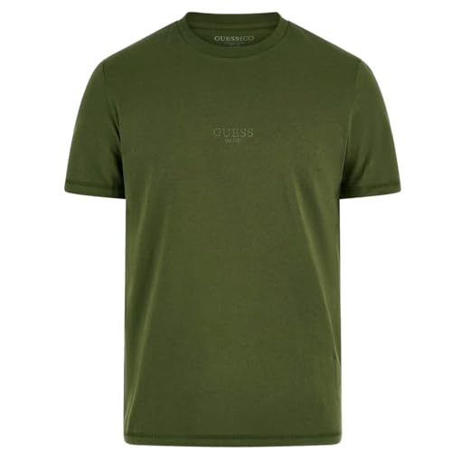 GUESS T-Shirt für Herren, Jersey, Stretch, Logo, klein, Basic M2YI72I3Z14, Größe, Grün (Military Green), Medium von GUESS
