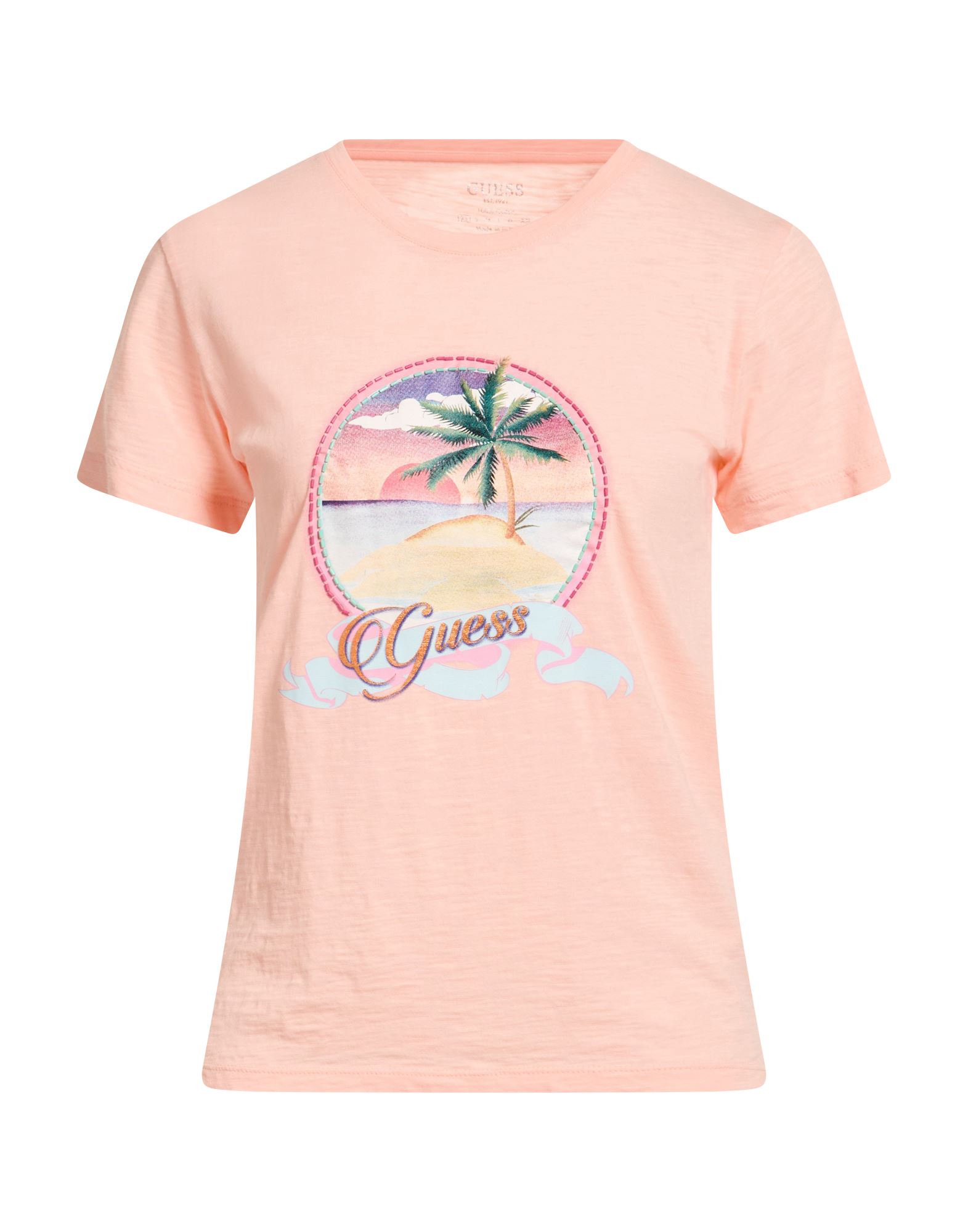 GUESS T-shirts Damen Lachs von GUESS
