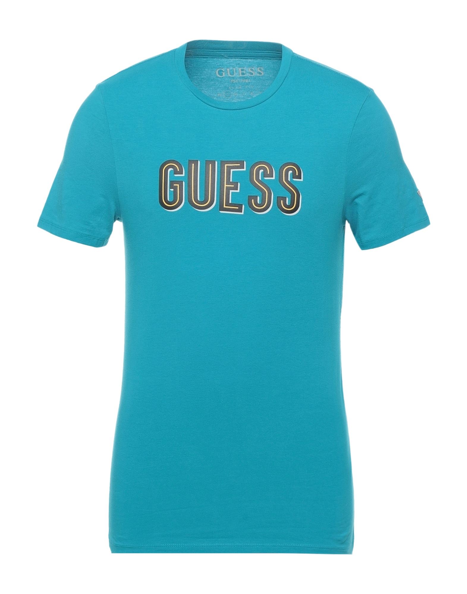 GUESS T-shirts Herren Azurblau von GUESS