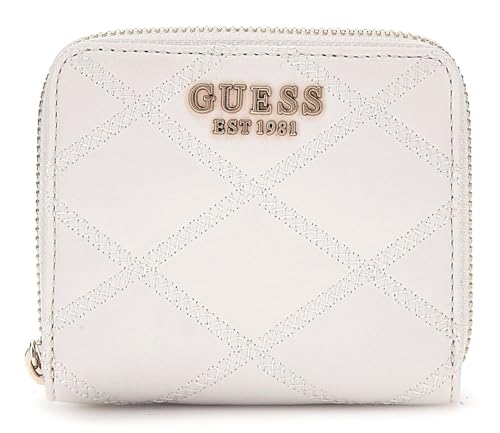 GUESS Tamsin Small Zip Around Wallet S Cream White von GUESS