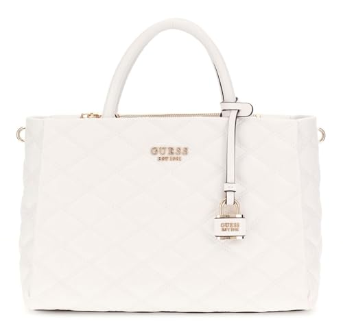 GUESS Tamsin Society Satchel Cream White von GUESS
