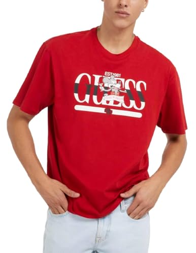 GUESS The Dream Kurzarm-T-Shirt für Herren, Rot, rot, L von GUESS