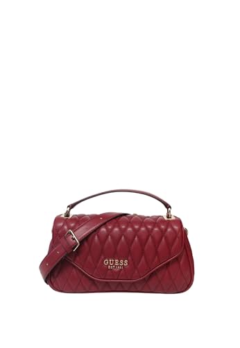 GUESS Umhängetasche Handtasche Valla Top Handle Flap Bag Red dunkelrot von GUESS
