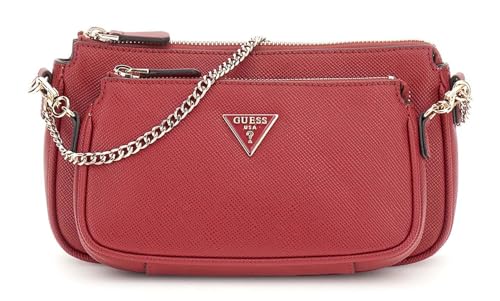 GUESS Umhängetasche Schultertasche Noelle II Double Pouch Crossbody Bag Garnet dunkelrot von GUESS