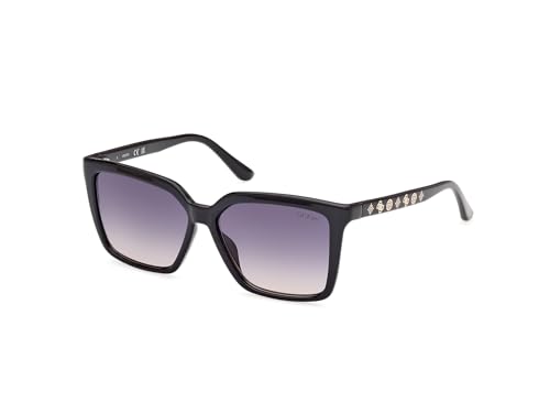 GUESS Unisex GU00099 Sonnenbrille, Shiny Black, 55 von GUESS