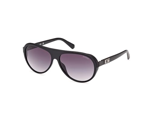 GUESS Unisex GU00125 Sonnenbrille, Matte Black, 60 von GUESS