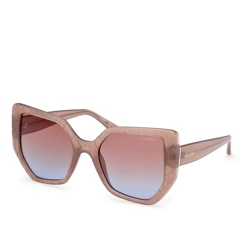 GUESS Unisex GU00153 Sonnenbrille, Shiny beige, 55 von GUESS
