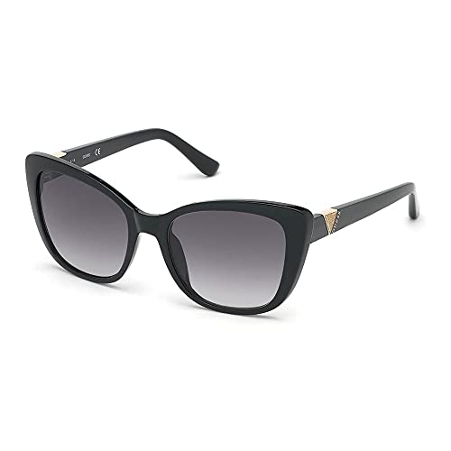 GUESS Unisex GU7600 Sonnenbrille, Shiny Black, 55 von GUESS