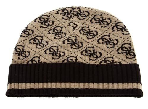 GUESS Vezzola Knit Beanie L Beige/Brown von GUESS