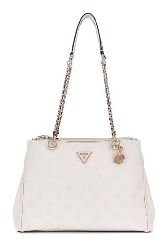 GUESS Women CRESIDIA Status Shldr Satchel Hand Bag, Off White von GUESS