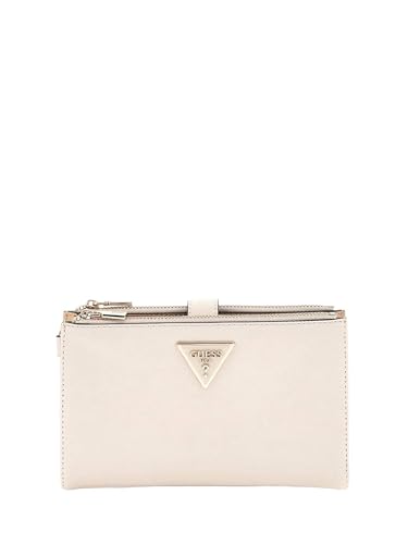 GUESS Women Laurel SLG Dbl Zip Organizer Wallet, Knochenfarbe von GUESS