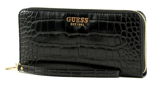 GUESS Women Laurel SLG Large Zip Around Wallet, Black von GUESS