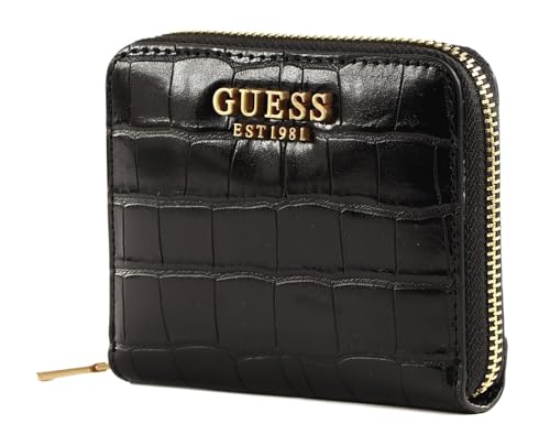 GUESS Women Laurel SLG SMALL Zip Around Wallet, Black von GUESS