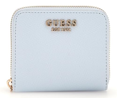 GUESS Women Laurel SLG SMALL Zip Around Wallet, Powder Blue von GUESS