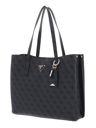 GUESS Women Meridian Girlfriend Tote Bag, Coal Logo von GUESS