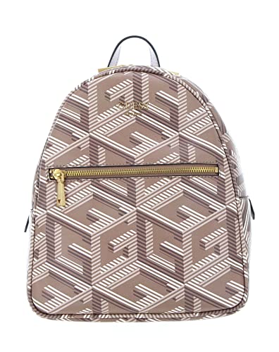 GUESS Women Vikky Backpack Bag, Taupe Logo von GUESS