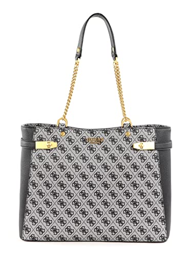 GUESS Zadie Logo Girlfriend Tote Black Logo von GUESS