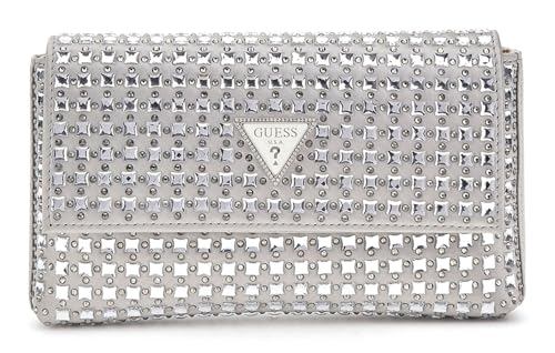 GUESS Zalina Mini Flap Clutch Silver von GUESS