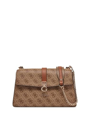 GUESS Zamira Convertible Xbody Flap Bag Latte Logo von GUESS