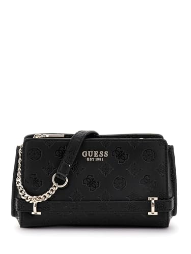 GUESS Zarela Mini Top Zip Crossbody XS Black Logo von GUESS