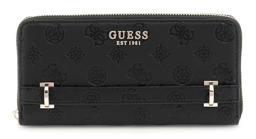 GUESS Zarela SLG Large Zip Around Wallet L Black Logo von GUESS