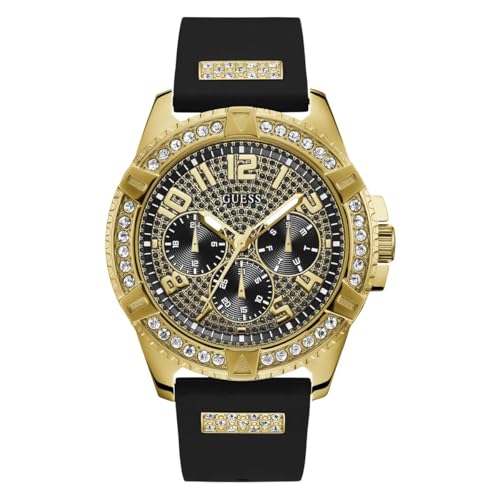 GUESS Herren Analog Quarz Uhr mit Silikon Armband W1132G1 von GUESS