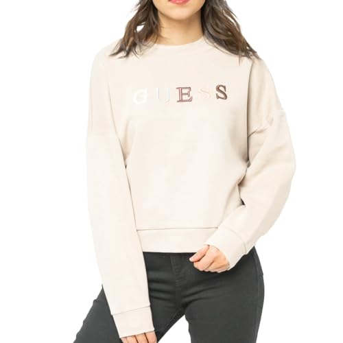 Guess Bluza Damen-Sweatshirt, naturfarben, gebrochenes weiß, 36 von GUESS