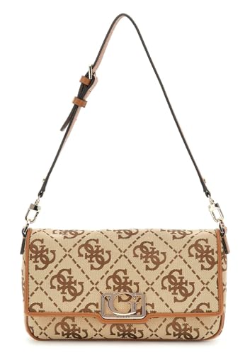 GUESS Circe Flap Shoulder Bag Latte Logo von GUESS