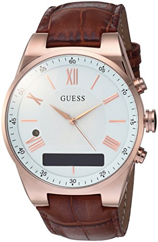 Guess Damen Analog-Digital Quarz Uhr mit Leder Armband C0002MB4 von GUESS