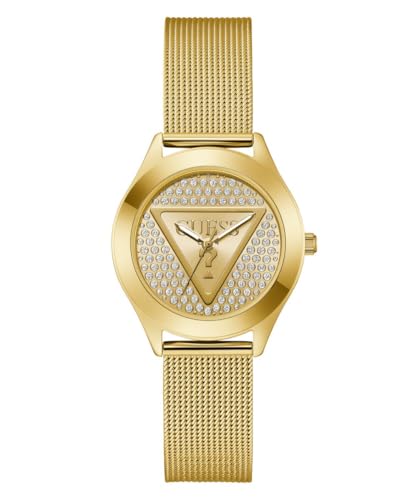 Guess Damen Analog Quarz Armbanduhr Glitz Plaque von GUESS