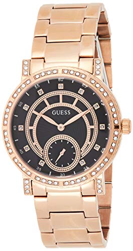 Guess Damen Analog Quarz Uhr mit Edelstahl Armband W1006L2 von GUESS