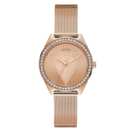 Guess Damen Analog Quarz Uhr mit Edelstahl Armband W1142L4 Guess Damen Analog Quarz Uhr mit Edelstahl Armband W1142L4 von GUESS