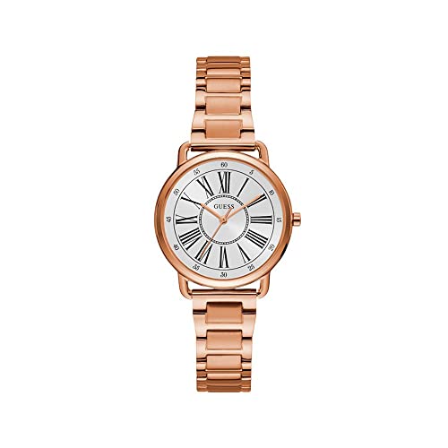 Guess Damen Analog Quarz Uhr mit Edelstahl Armband W1148L3 von GUESS