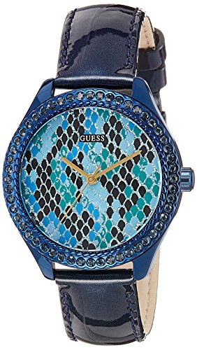 Guess Damen Analog Quarz Uhr mit Leder Armband W0626L3 von GUESS