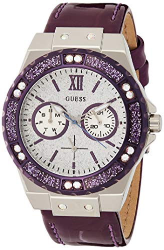 Guess Damen Analog Quarz Uhr mit Leder Armband W0775L6 von GUESS