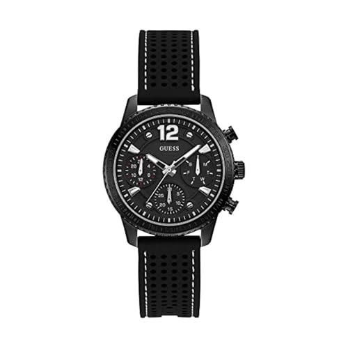 Guess Damen Chronograph Quarz Uhr mit Silikon Armband W1025L3 Guess Damen Chronograph Quarz Uhr mit Silikon Armband W1025L3 von GUESS