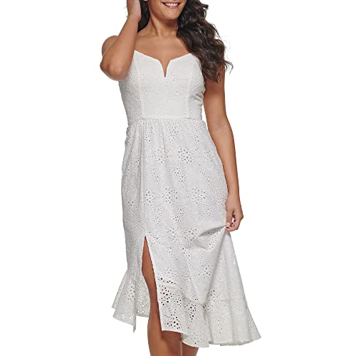 Guess Damen Gdqc4881-wht-12 Cocktailkleid, Weiss/opulenter Garten, 42 von GUESS