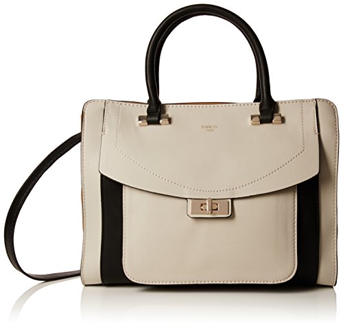 Guess Damen Kingsley Satchel handtaschen, Mehrfarbig (Stone Multi) von GUESS