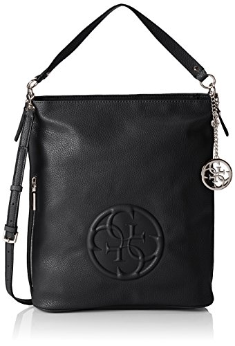 Guess Damen Korry Crush Bucket handtaschen, Schwarz (Nero) von GUESS