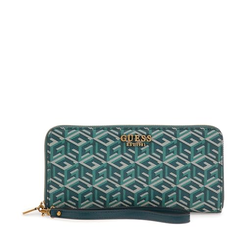 GUESS Damen Laurel Große Geldbörse mit Reißverschluss, Clutch, Hunter Logo von GUESS