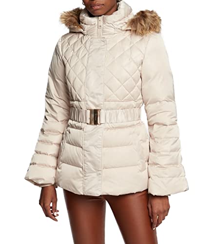 Guess Damen Laurie DOWN Jacket Echtdaunen-Steppjacke, Pearl Oyster Multi, XS von GUESS