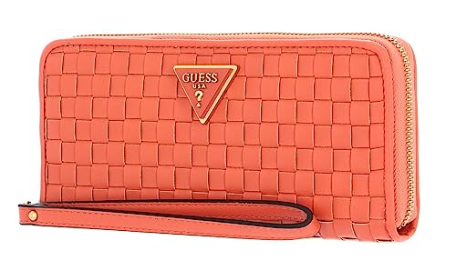 GUESS Damen Lisbet umlaufendem Große Geldbörse mit Reißverschluss, Clutch, Papaya von GUESS